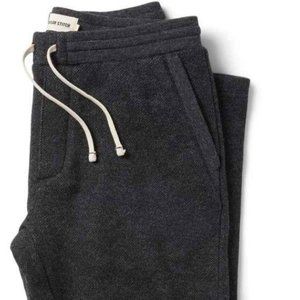 TAYLOR STITCH The Weekend Pant in Charcoal Herringbone Wool
